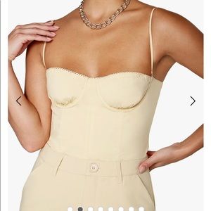 Poplin corset top WeWoreWhat